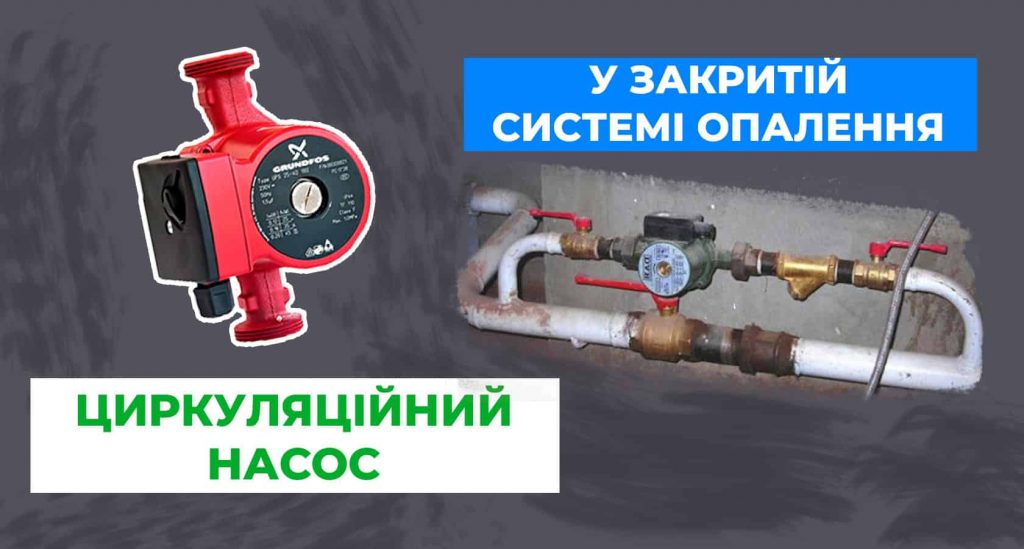 Циркуляційний насос у закритій системі опалення